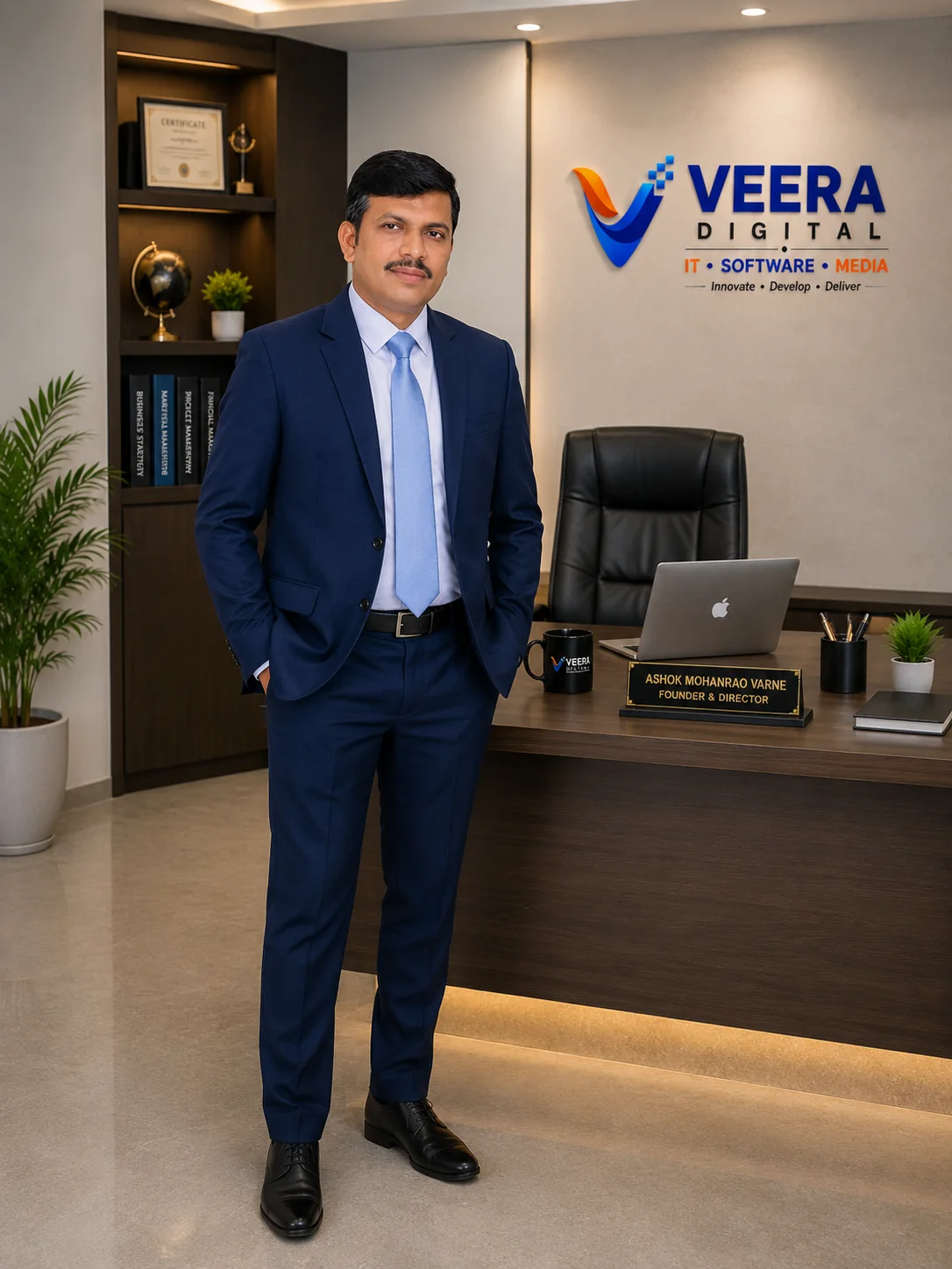 Veera Digital founder in office